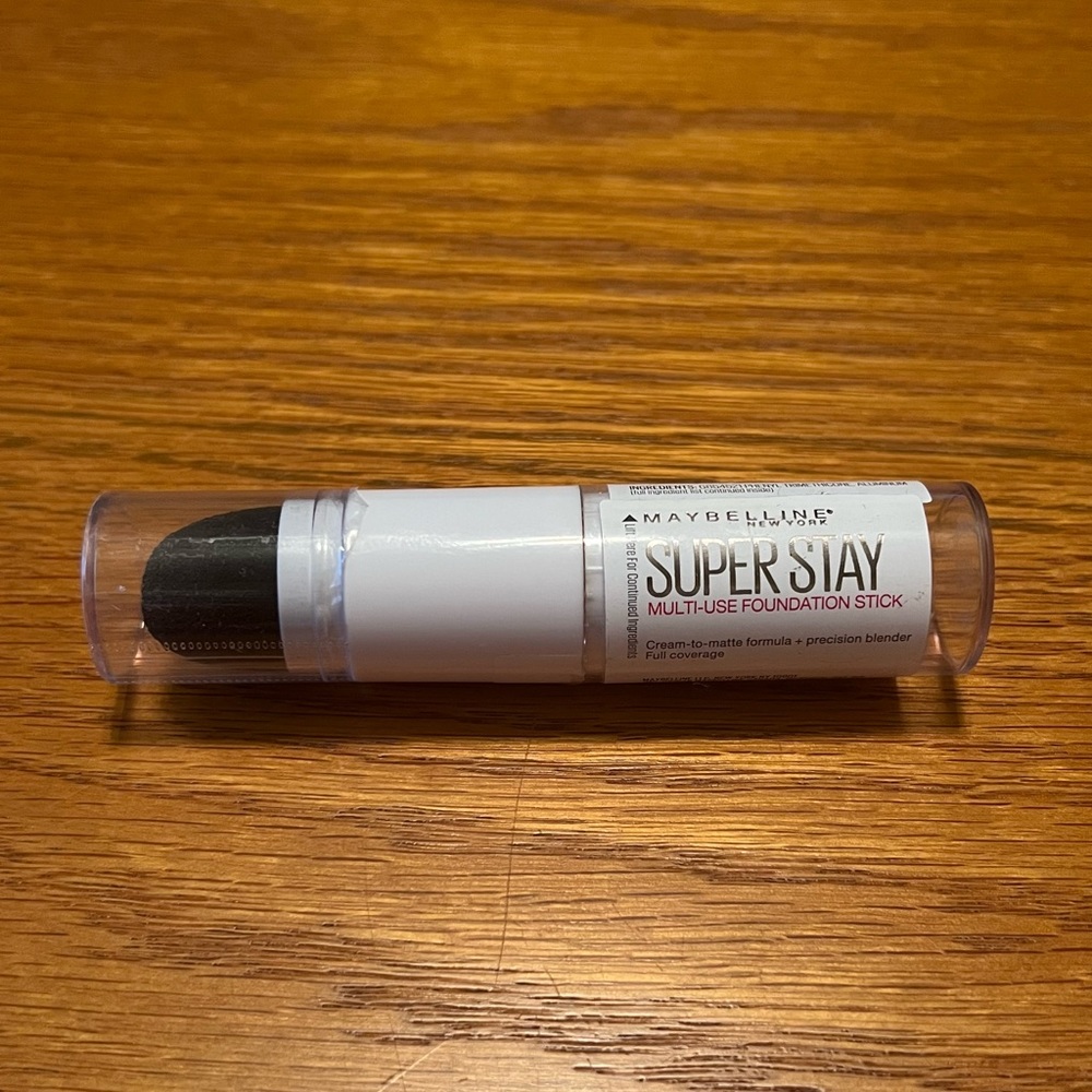 Foundation stick with a built in sponge